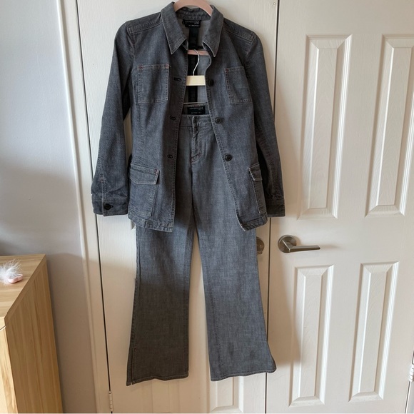 Kenneth Cole jean jacket size 4 in dark gray denim - Picture 10 of 11